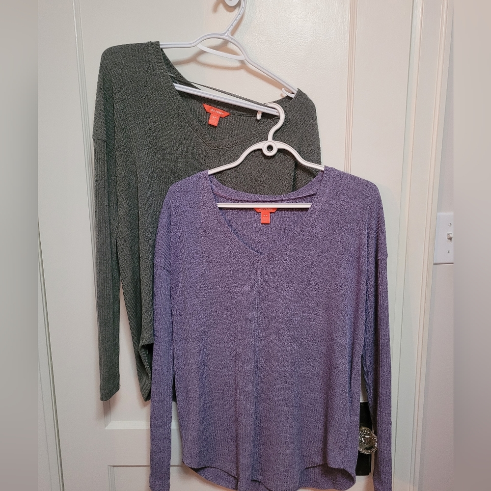 Joe Fresh Purple and Green Shirts, Medium! (Both shirts come together)